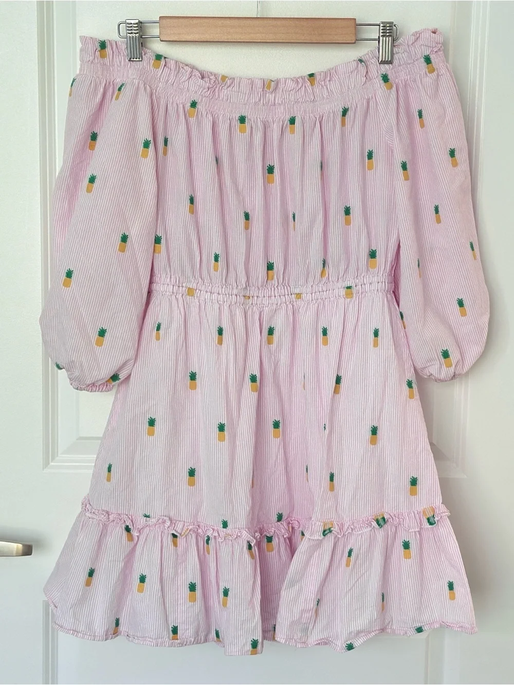 Kate Spade Pink Pineapple Off-Shoulder Dress